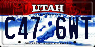 UT license plate C476WT