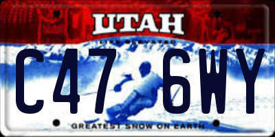 UT license plate C476WY