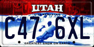 UT license plate C476XL