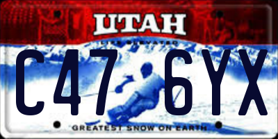 UT license plate C476YX