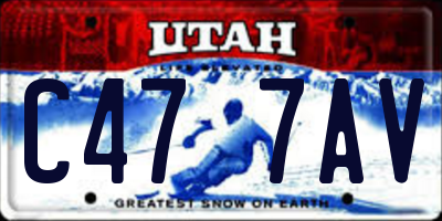 UT license plate C477AV