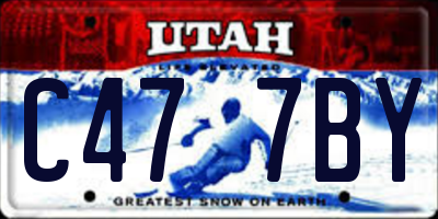 UT license plate C477BY