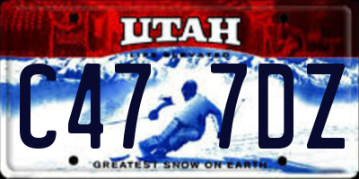 UT license plate C477DZ