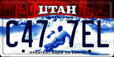 UT license plate C477EL