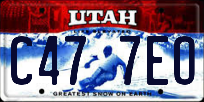 UT license plate C477EO