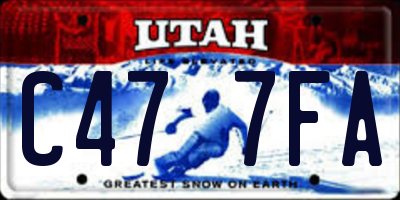 UT license plate C477FA