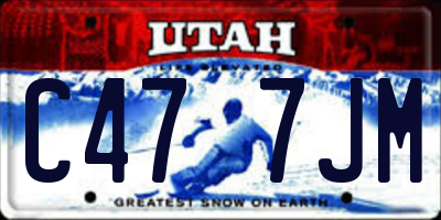 UT license plate C477JM