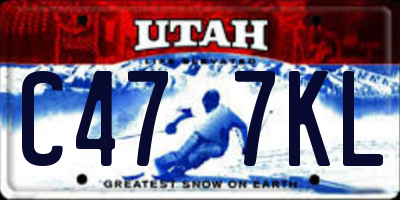 UT license plate C477KL