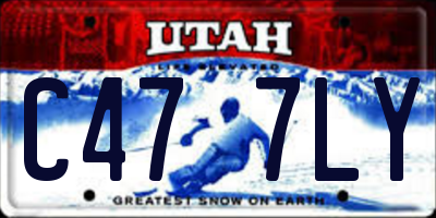 UT license plate C477LY