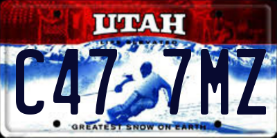 UT license plate C477MZ