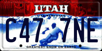 UT license plate C477NE