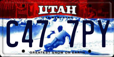 UT license plate C477PY