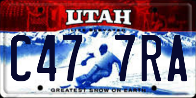 UT license plate C477RA