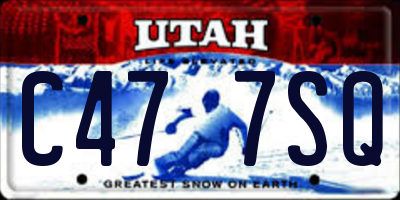 UT license plate C477SQ