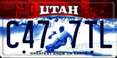 UT license plate C477TL