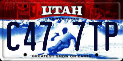 UT license plate C477TP