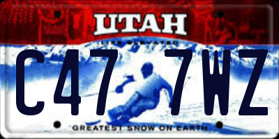 UT license plate C477WZ