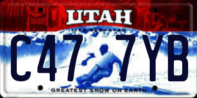 UT license plate C477YB