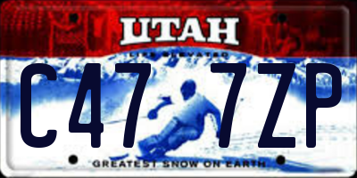 UT license plate C477ZP