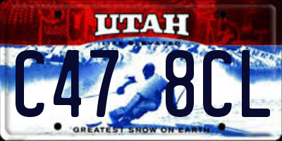 UT license plate C478CL