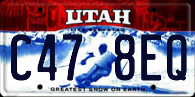 UT license plate C478EQ