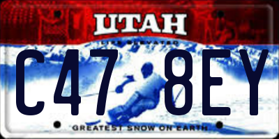 UT license plate C478EY