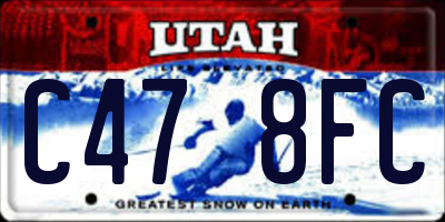 UT license plate C478FC