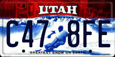 UT license plate C478FE