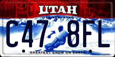 UT license plate C478FL