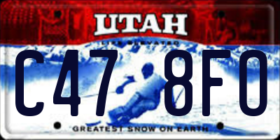 UT license plate C478FO