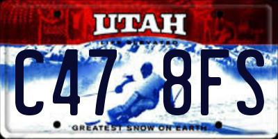UT license plate C478FS