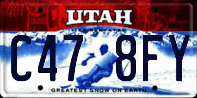 UT license plate C478FY