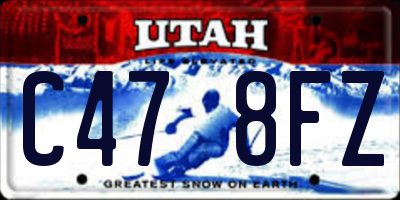 UT license plate C478FZ