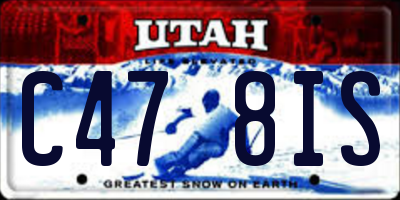 UT license plate C478IS