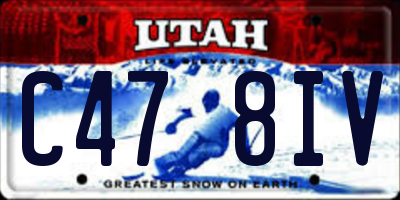 UT license plate C478IV