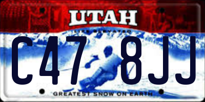 UT license plate C478JJ