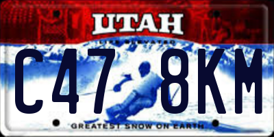 UT license plate C478KM