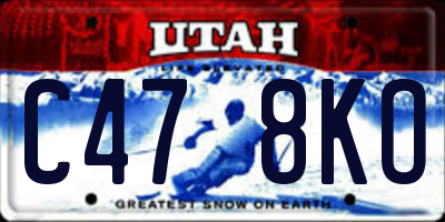 UT license plate C478KO