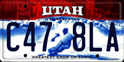 UT license plate C478LA