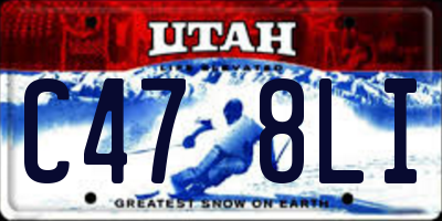 UT license plate C478LI