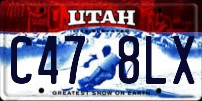 UT license plate C478LX