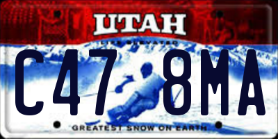 UT license plate C478MA