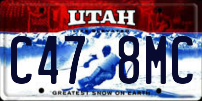 UT license plate C478MC