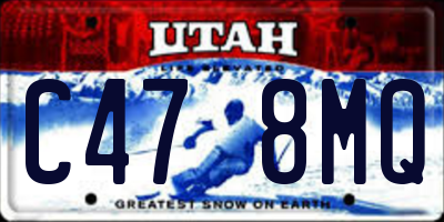 UT license plate C478MQ