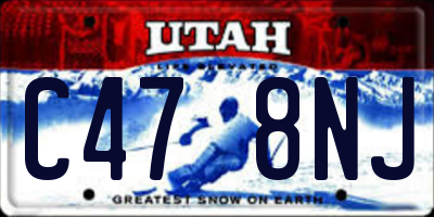UT license plate C478NJ