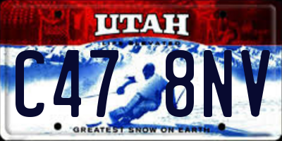 UT license plate C478NV