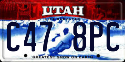 UT license plate C478PC