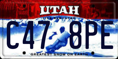 UT license plate C478PE