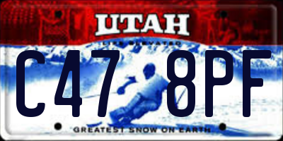UT license plate C478PF