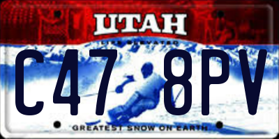 UT license plate C478PV